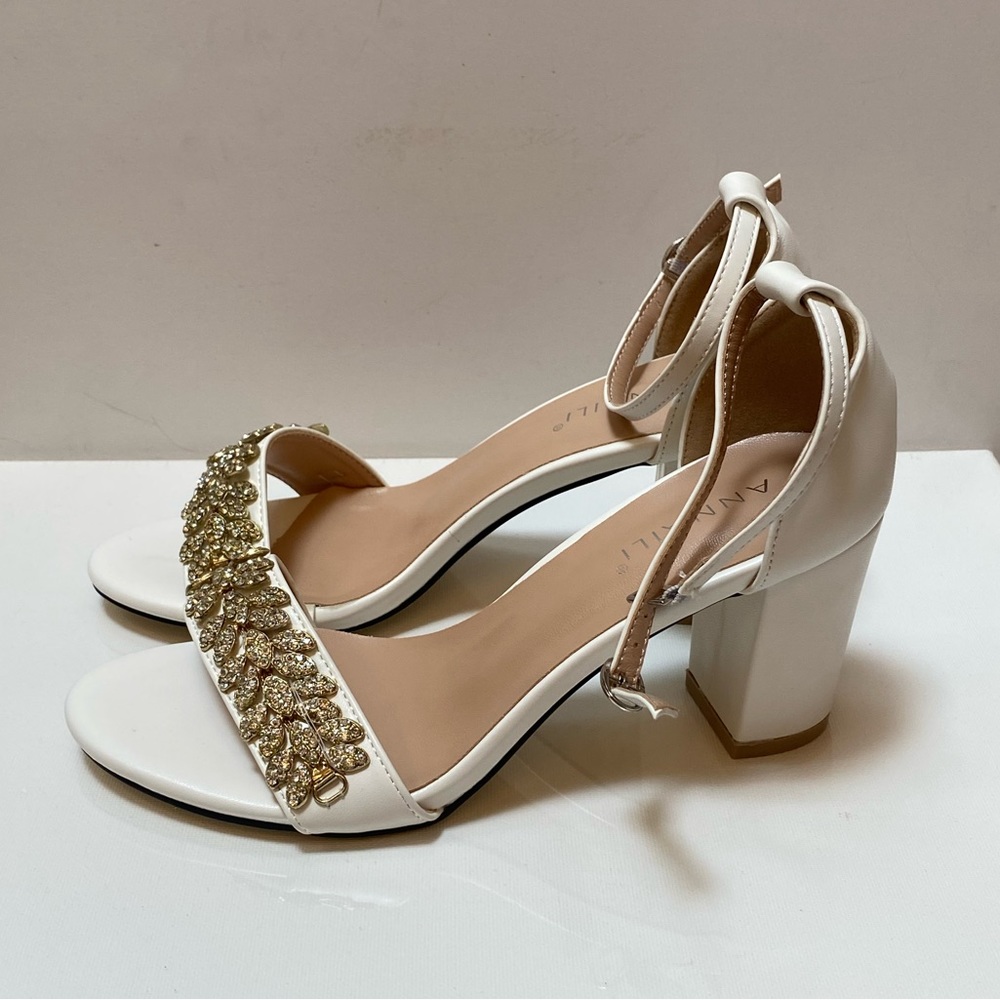 Jewel Embellished Wedge Heels (8 1/2)